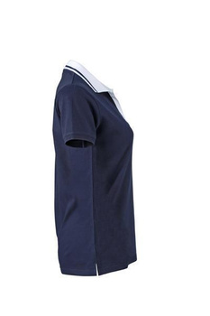 Damen Poloshirt ~ navy/wei L