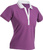 Damen Poloshirt ~ purple/weiß M