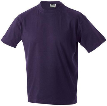 Komfort T-Shirt Rundhals  ~ aubergine M