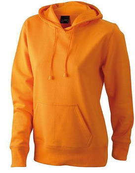 Damen Sweatshirt mit Kapuze ~ orange L