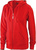 Moderne Damen Sweatjacke mit Kapuze ~ rot XL