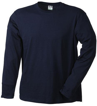 Trendiges Langarm T-Shirt ~ navy 3XL
