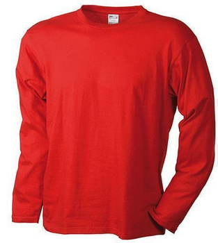 Trendiges Langarm T-Shirt ~ rot L