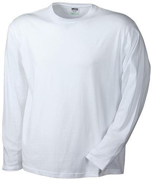Trendiges Langarm T-Shirt ~ wei XL