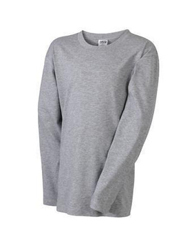 Kinder Langarm T-Shirt ~ grey-heather XS