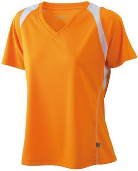Damen Laufshirt Style ~ orange/wei XL