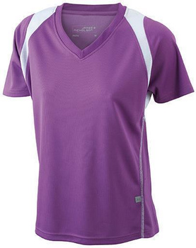 Damen Laufshirt Style ~ purple/wei XXL