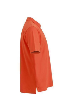 Herren Poloshirt Plain ~ dunkel-orange/blau-orange-wei XXL