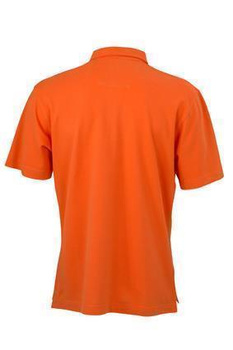 Herren Poloshirt Plain ~ dunkel-orange/dunkel-orange/wei S