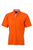 Herren Poloshirt Plain ~ dunkel-orange/dunkel-orange/weiß L