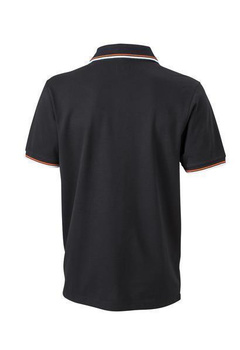 Herren Coldblack Poloshirt ~ schwarz/wei/orange M