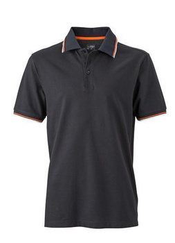Herren Coldblack Poloshirt ~ schwarz/wei/orange XXL