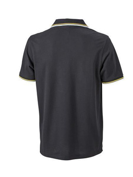Herren Coldblack Poloshirt ~ schwarz/wei/gelb XL