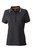 Damen Poloshirt Coldblack ~ schwarz,weiß,orange S