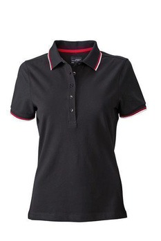 Damen Poloshirt Coldblack ~ wei,schwarz,rot XL