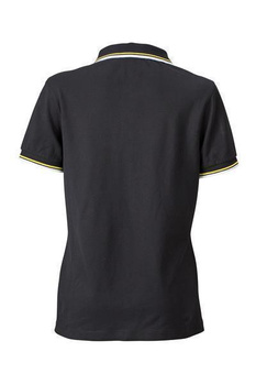 Damen Poloshirt Coldblack ~ schwarz,wei,gelb XL