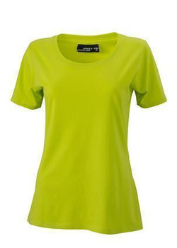 Damen T-Shirt mit Single-Jersey ~ acid-gelb L