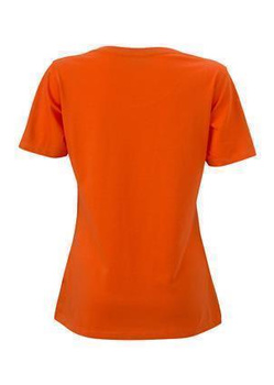 Damen T-Shirt mit Single-Jersey ~ dunkelorange XL