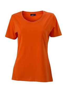 Damen T-Shirt mit Single-Jersey ~ dunkelorange XXL