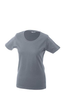 Damen T-Shirt mit Single-Jersey ~ heathergrau L