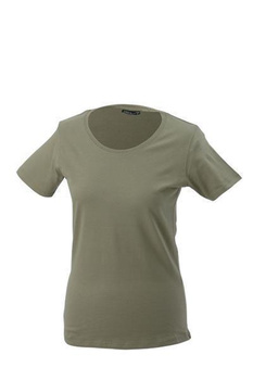 Damen T-Shirt mit Single-Jersey ~ khaki 3XL