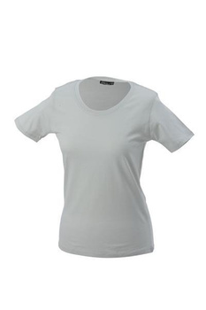 Damen T-Shirt mit Single-Jersey ~ hellgrau M