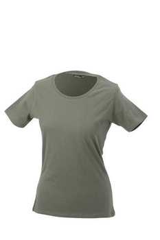Damen T-Shirt mit Single-Jersey ~ olive M