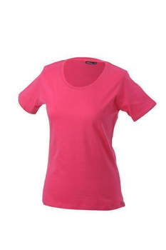 Damen T-Shirt mit Single-Jersey ~ pink XXL