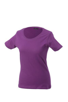 Damen T-Shirt mit Single-Jersey ~ purple XXL