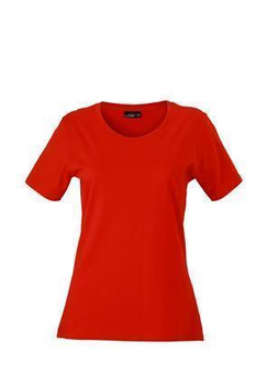 Damen T-Shirt mit Single-Jersey ~ tomatenrot S