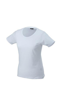 Damen T-Shirt mit Single-Jersey ~ wei S
