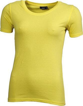Damen T-Shirt mit Single-Jersey ~ gelb S