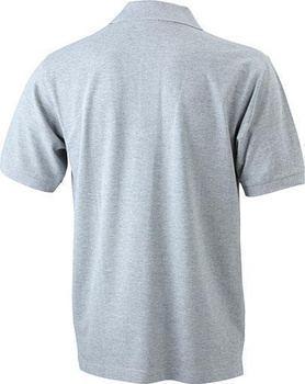 Edles Poloshirt mit Brusttasche ~ heathergrau XL