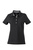 Damen Poloshirt Plain ~ schwarz/weiß XL