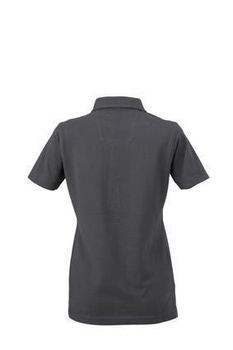 Damen Poloshirt Plain ~ graphit/wei XL