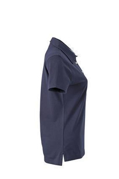 Damen Poloshirt Plain ~ navy/wei S