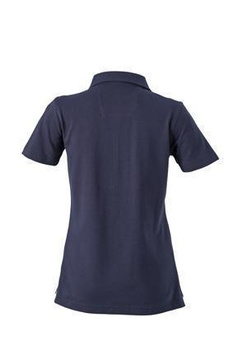 Damen Poloshirt Plain ~ navy/wei L