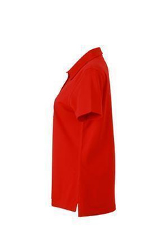 Damen Poloshirt Plain ~ rot/wei XL