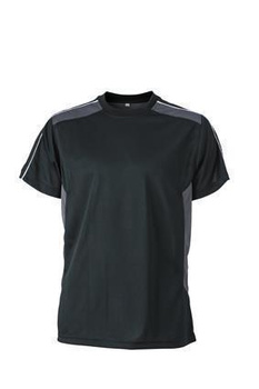 Funktions T-Shirt von James&Nicholson ~ schwarz/carbon 3XL