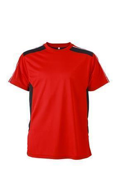 Funktions T-Shirt von James&Nicholson ~ rot/schwarz M