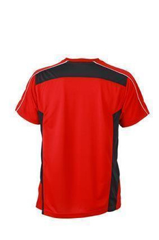 Funktions T-Shirt von James&Nicholson ~ rot/schwarz XXL
