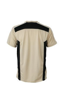 Funktions T-Shirt von James&Nicholson ~ steingrau/schwarz XL