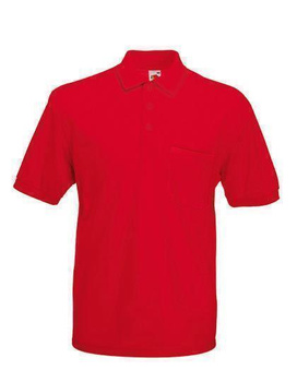 Poloshirt mit Brusttasche ~ Rot XL