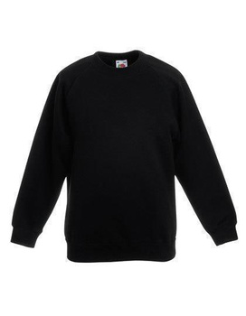 Kinder Raglan Sweatshirt ~ Schwarz 128