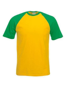 Baseball T-Shirt~ Sonnenblumengelb/Kellygrn XL