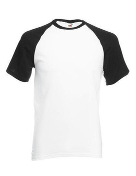 Baseball T-Shirt~ Wei/Schwarz XL