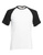 Baseball T-Shirt~ Weiß/Schwarz XXL