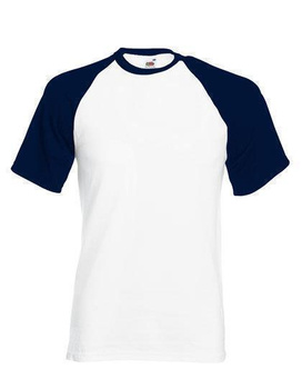 Baseball T-Shirt~ Wei/Deep Navy XXL
