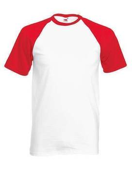 Baseball T-Shirt~ Wei/Rot L