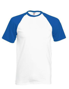 Baseball T-Shirt~ Wei/Royal XXL